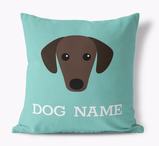 {dogsName}'s Icon: Personalized {breedFullName} Canvas Pillow